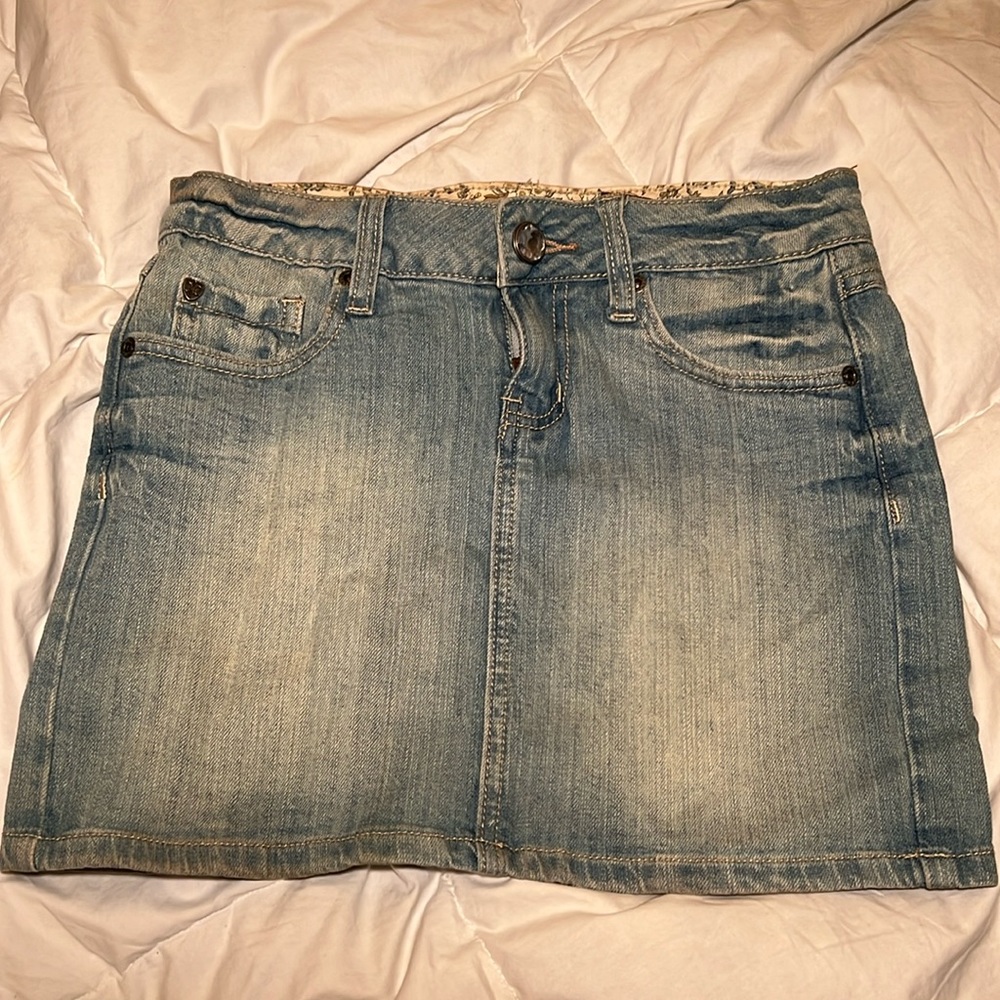 Jean mini skirt